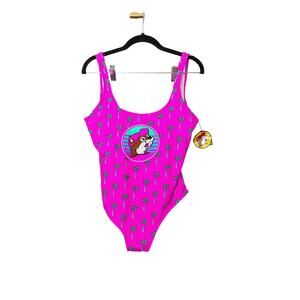 Buc-ees one Piece Pink and Blue Swimsuit XS